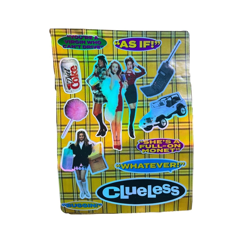Clueless Holographic Kiss cut sticker sheet